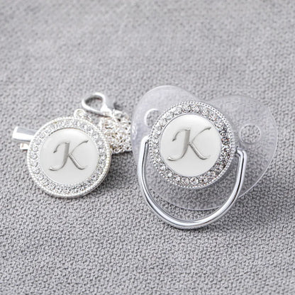 Baby Personalized Rhinestone Pacifier Luxury Clips
