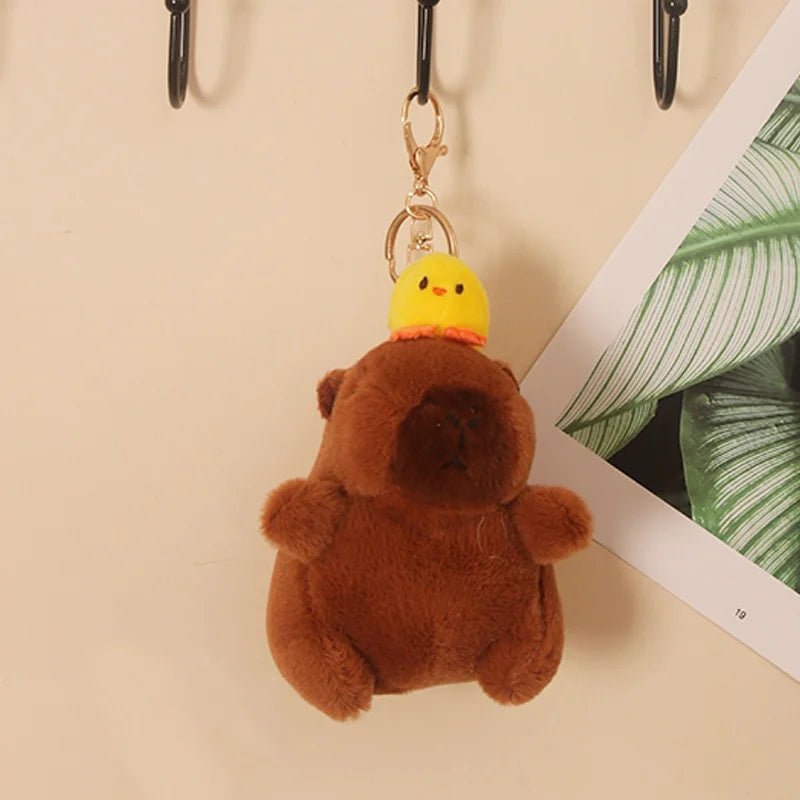 Plush Capybara Stuffed Keychain Toy - 12-15cm