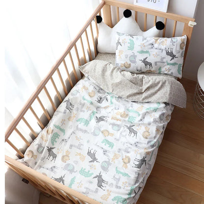 Baby Crib Bedding Pillowcase Duvet Cover & Sheet (3 Pack)