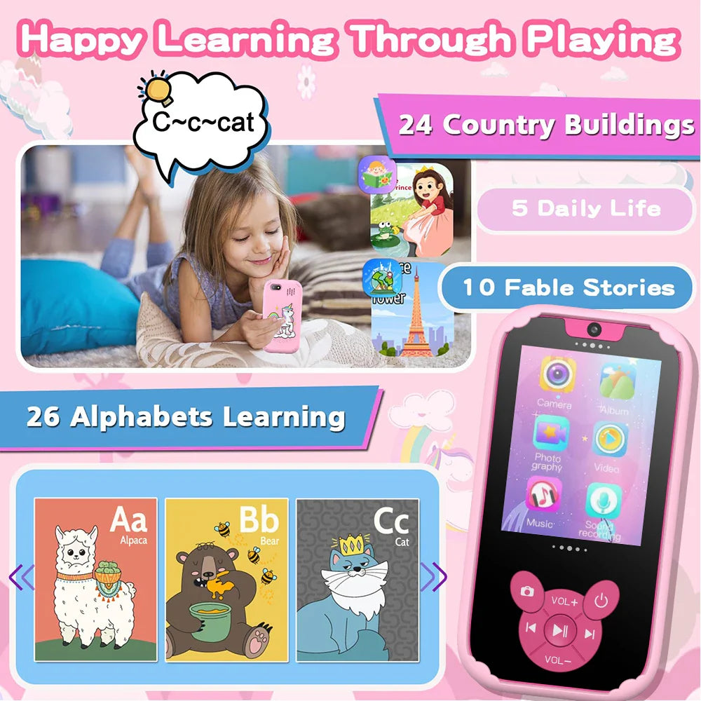 Kids Smart Phone Dual Camera Music Player