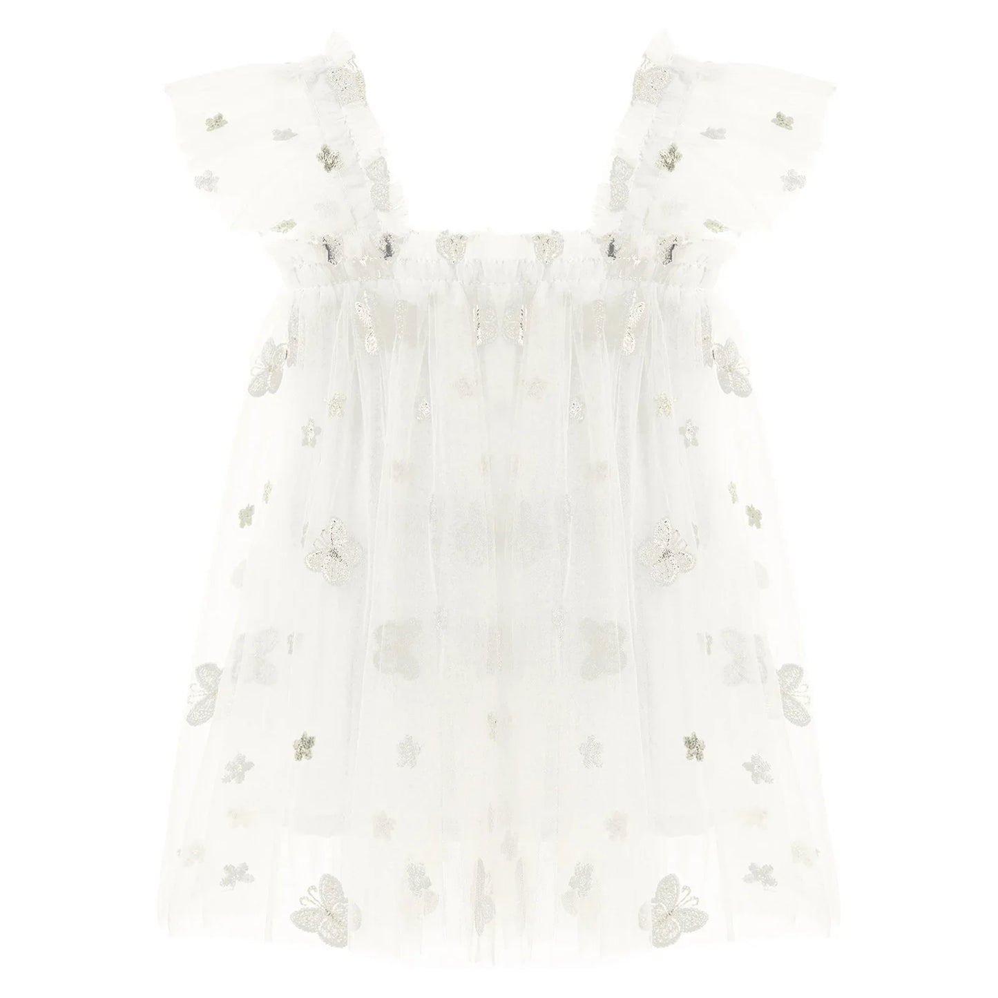Girls Tulle Ruffled Butterfly Embroidery Dress (Age 12M-6 YRS)