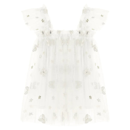 Girls Tulle Ruffled Butterfly Embroidery Dress (Age 12M-6 YRS)
