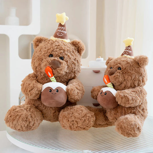Plush Fluffy Cake Teddy Bear Stuffed Toy 40-50cm