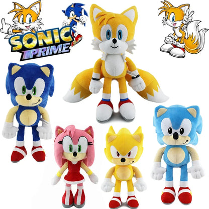Plush Sonic Plush Toy The Hedgehog Sonic Knuckles Tails Stuffed Toy - 30cm