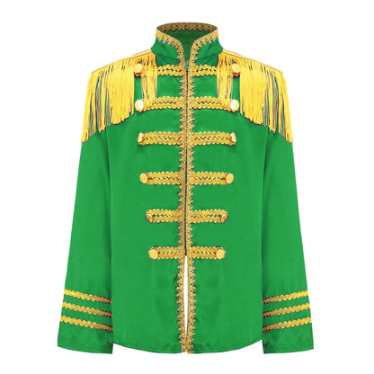 Girls 60s Retro Band Musician Costume Tassel Jacket (Age 6-16 YRS)