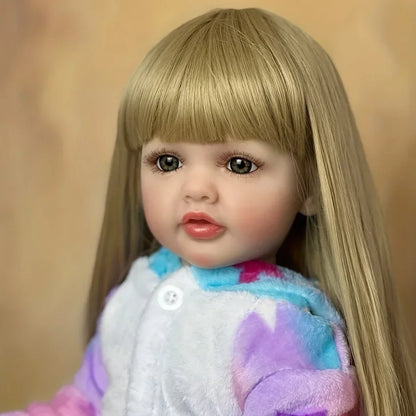 Reborn Baby Girl Blonde Hair Doll 55cm