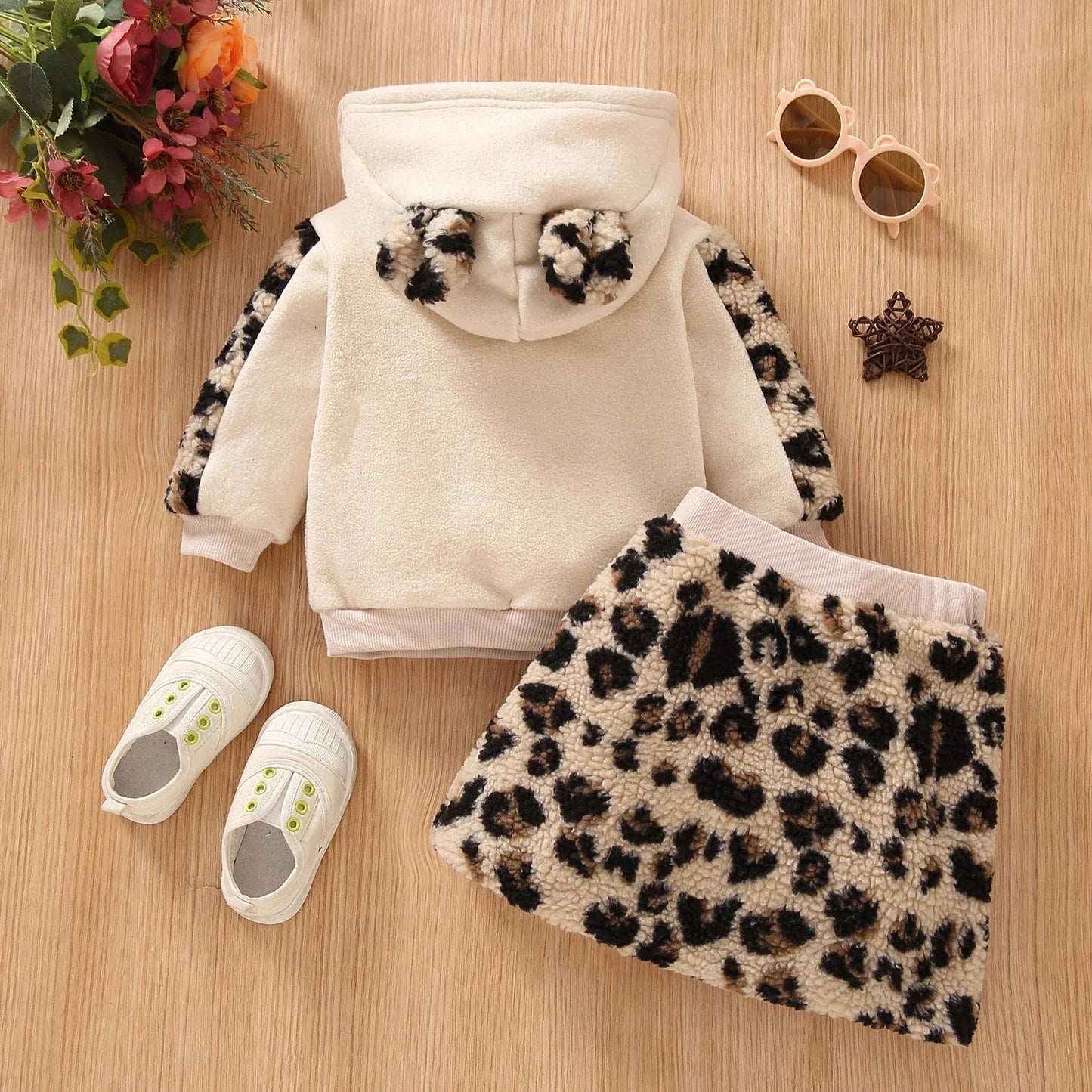 Baby Girls “Mamas Bestie” Fleece Long-Sleeve Hoodie (Age 3M-24M)