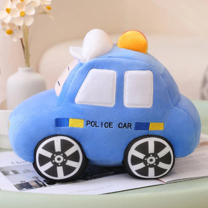 Plush Police Ambulance Taxi Cars Stuffed Toy - 30/40CM