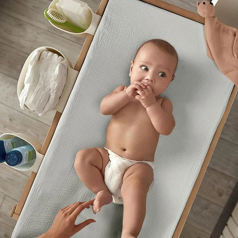 Muslin Changing Pad Cover for Changing Table (Set of 2)