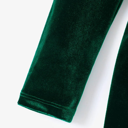 Girls Velvet Long Sleeve Dress (Age 24M-6YRS)