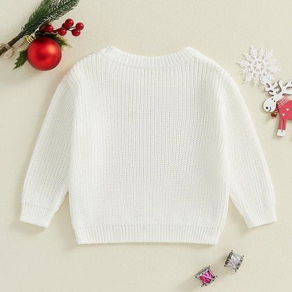 Baby/Toddler Christmas “Mini” Ribbed Jumper (Age Newborn-4YRS)
