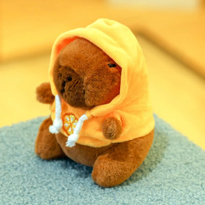 Plush Cute Capybara Stuffed Toy Hoodie with Wings - 12cm