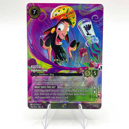 Lorcana Proxy Chapter 8 – Enchanted Foil TCG Card Set | Mushu, Perdita, Bambi, Lilo, Jasmine, Kuzco | English Edition 210-EN-8