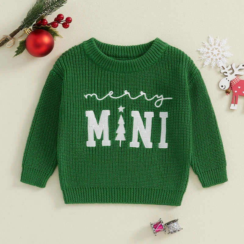 Baby/Toddler Christmas “Mini” Ribbed Jumper (Age Newborn-4YRS)