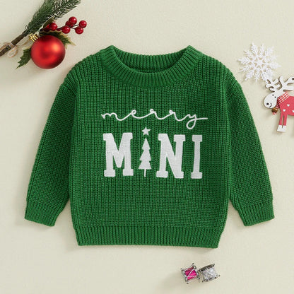 Baby/Toddler Christmas “Mini” Ribbed Jumper (Age Newborn-4YRS)