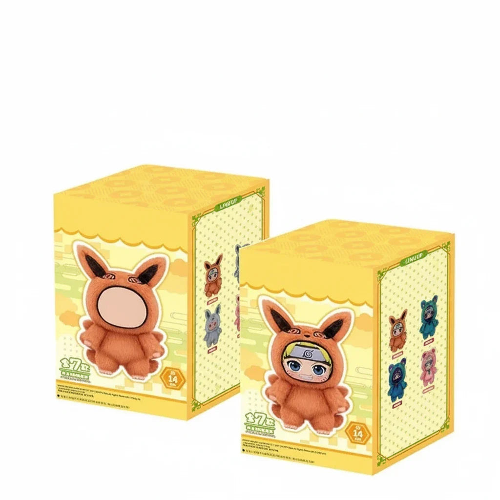 Naruto Beast Party Plush Keychain Blind Box, random 2pcs with box