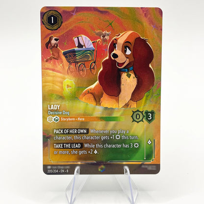 Lorcana Proxy Chapter 8 – Enchanted Foil TCG Card Set | Mushu, Perdita, Bambi, Lilo, Jasmine, Kuzco | English Edition 205-EN-8
