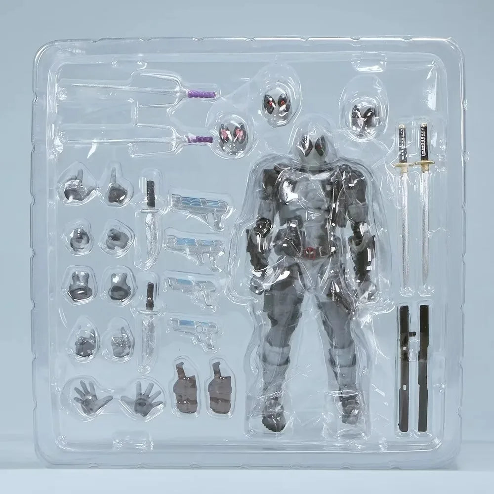 Deadpool 2.0 Grey Action Figure Movable Joints Toy