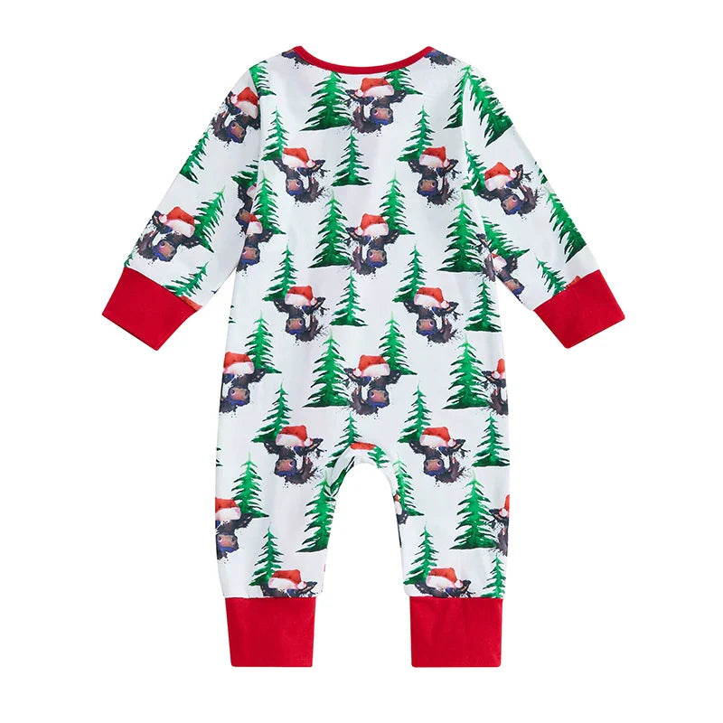 Baby Girls/Boys Christmas Print Romper (Age Newborn-12M)