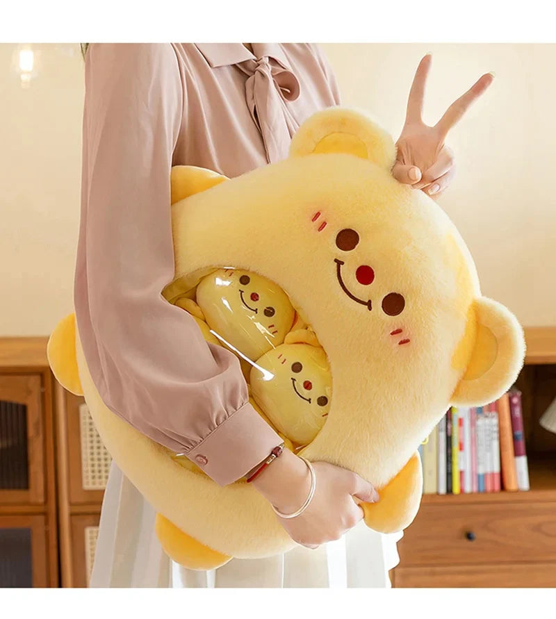 Plush Panda Koala Capybara Pudding Bag Stuffed Toy 35-50cm