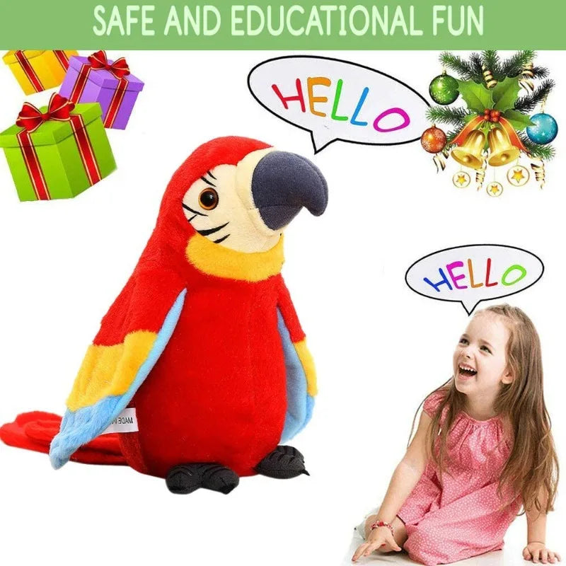 Talking Parrot Toy Mimicry Pet Speaking Plush Toy