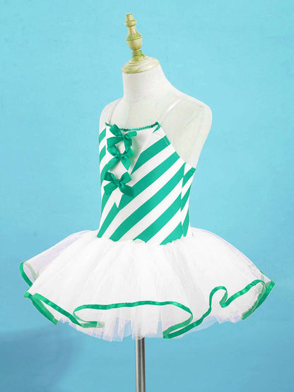 Girls Ballerina Fairy Prom Leotard Dress (Age 4-14 YRS)