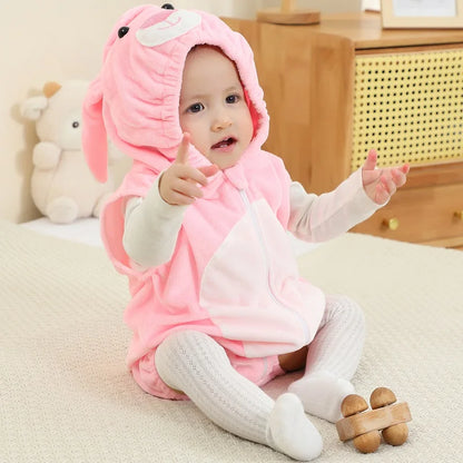 MICHLEY Spring Giraffe Baby Romper Bodysuit Sleeveless Newborn Clothes Infant Toddler Clothing Romper Halloween For Girl Boy G Rabbit