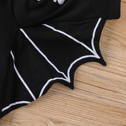 Baby Black Skeleton Bat Halloween Costume (Age Newborn - 12M)