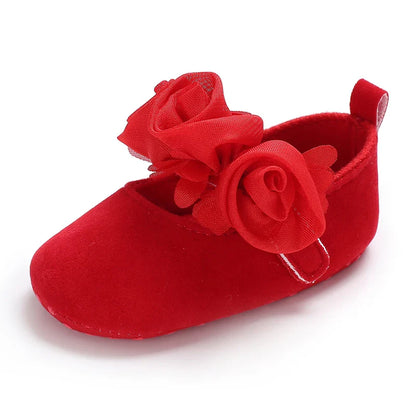 Baby Girls Red Christmas Shoes (Age Newborn-18M)