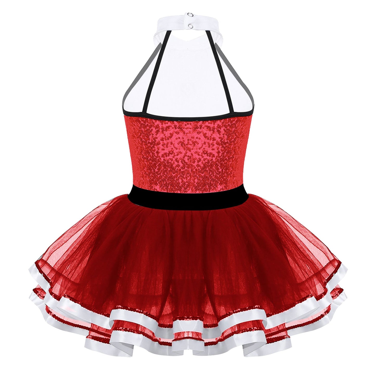 Girls Dance Sleeveless Sequin Leotard Dress (Age 4-14 YRS)