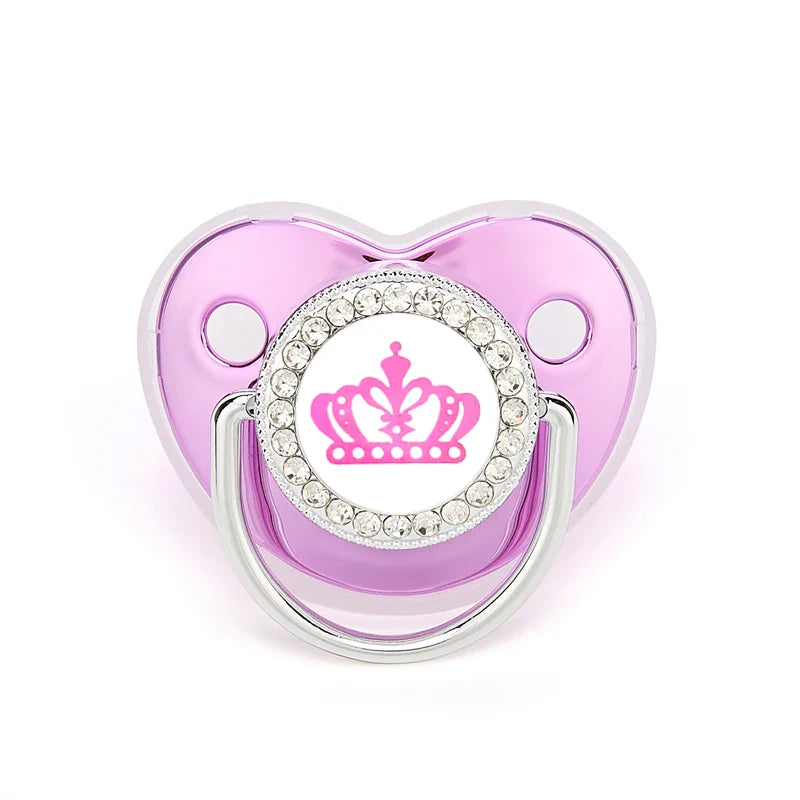 Metallic Purple Pacifier With Cover BPA Free Silicone Dummy