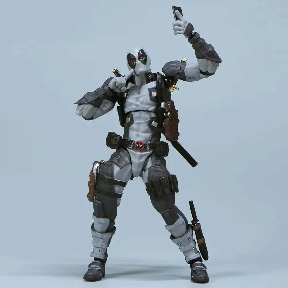 Deadpool 2.0 Grey Action Figure Movable Joints Toy