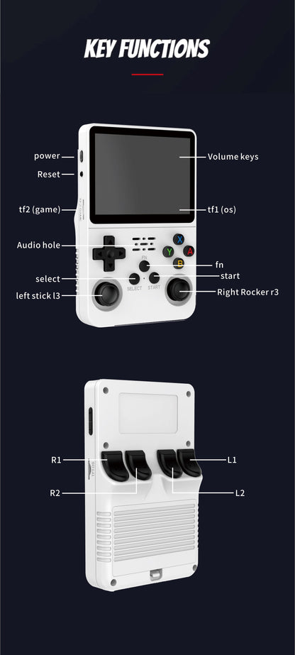 Retro R36S Handheld Video Game Console – 3.5” IPS Screen | 128GB Pocket Player with 10,000+ Preloaded Games | Linux System