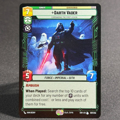 Star Wars Unlimited Proxy Card Set – Red Command Series | Boba Fett, Bodhi Rook, DJ Tech, Aggression & Barrage | Casual Play & Display Darth Vader(087)