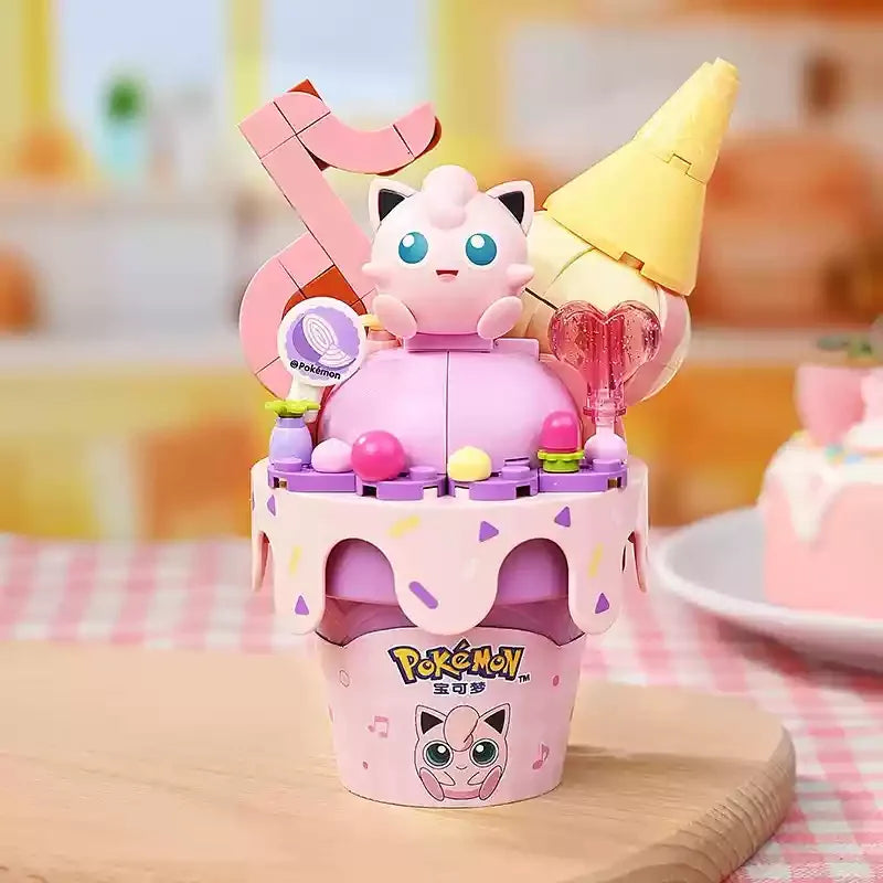 Pokémon Ice Cream Cone Building Block Toys Pikachu Jigglypuff Eevee
