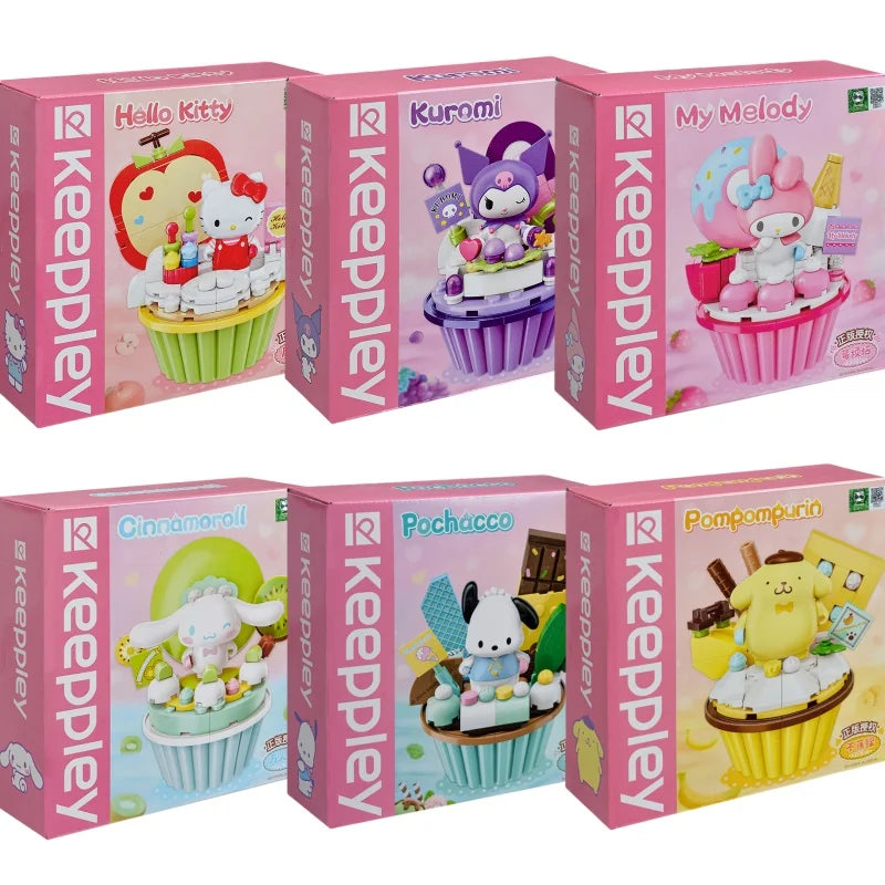 Sanrio Cake Cup DIY Building Block Figures – Hello Kitty, Kuromi, My Melody & More