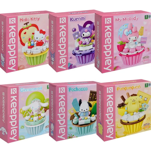 Sanrio Cake Cup DIY Building Block Figures – Hello Kitty, Kuromi, My Melody & More