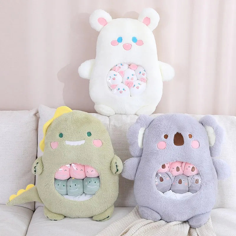 Plush Panda Koala Capybara Pudding Bag Stuffed Toy 35-50cm