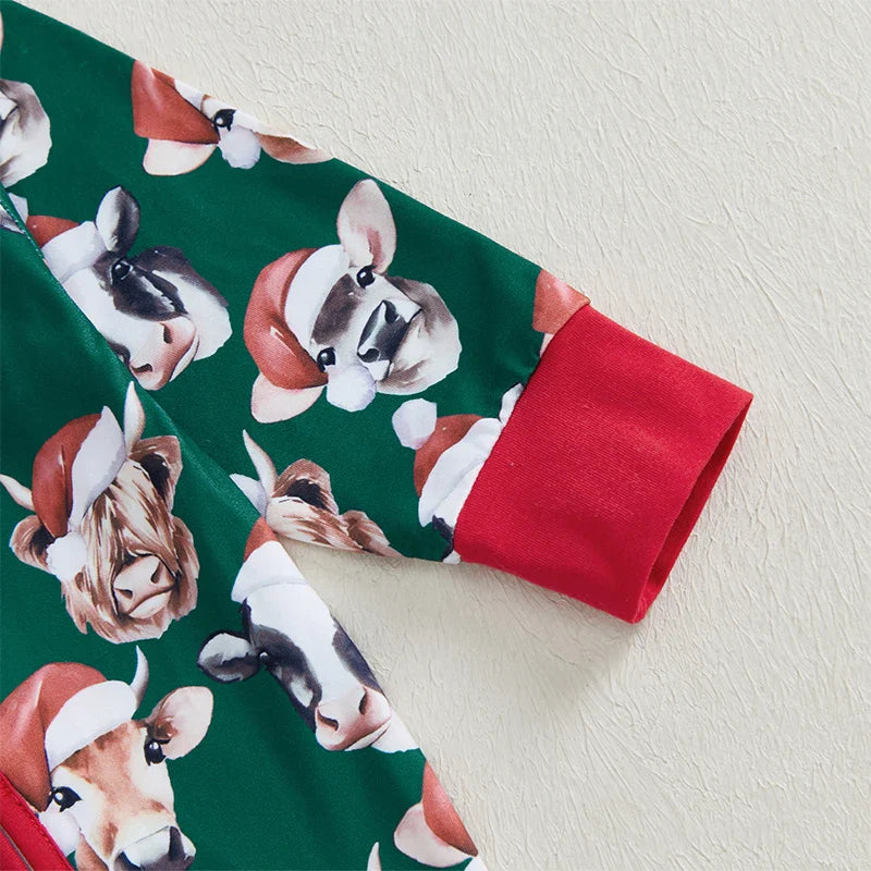 Baby Girls/Boys Christmas Print Romper (Age Newborn-12M)