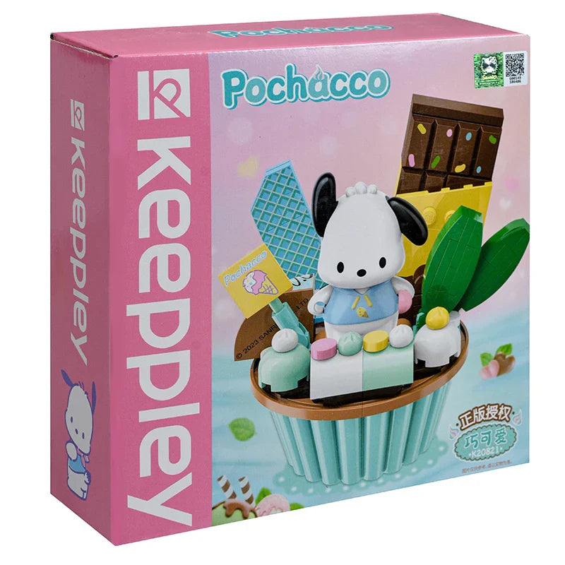 Sanrio Cake Cup DIY Building Block Figures – Hello Kitty, Kuromi, My Melody & More Multicolor With Box K20821