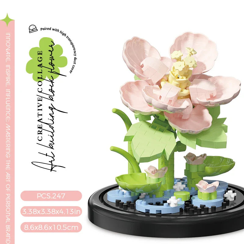 Creative Building Block Flower Display