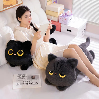 Plush Black Cat Pillow Stuffed Toy 50-90cm