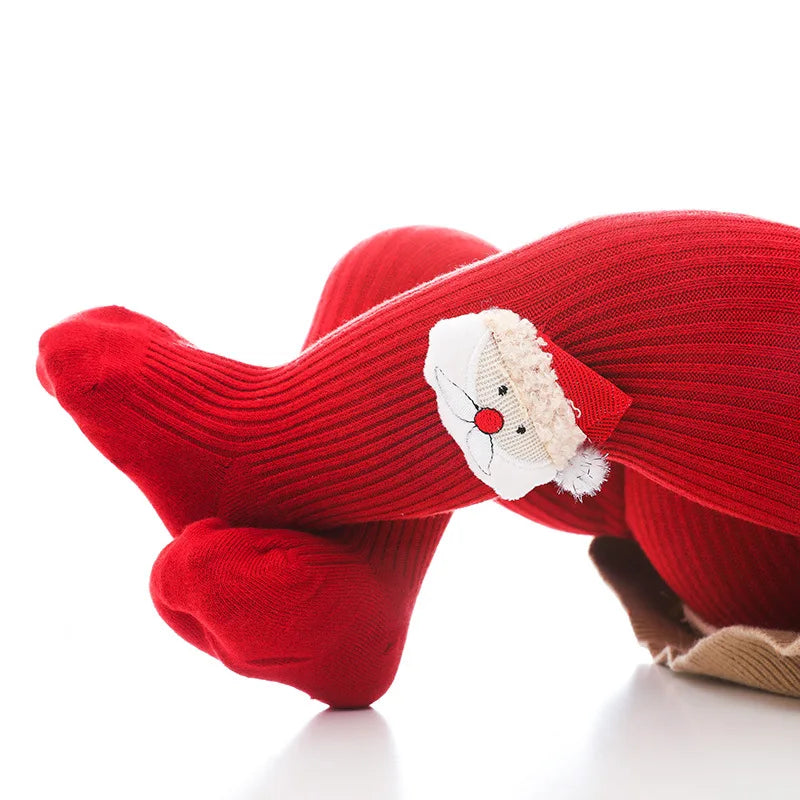 Girls Red Christmas Tights (Age Newborn-6YRS)