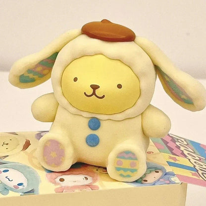 Sanrio Characters Fluffy Rabbit Blind Box Series Figure Model