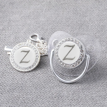 Baby Personalized Rhinestone Pacifier Luxury Clips