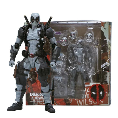 Deadpool 2.0 Grey Action Figure Movable Joints Toy