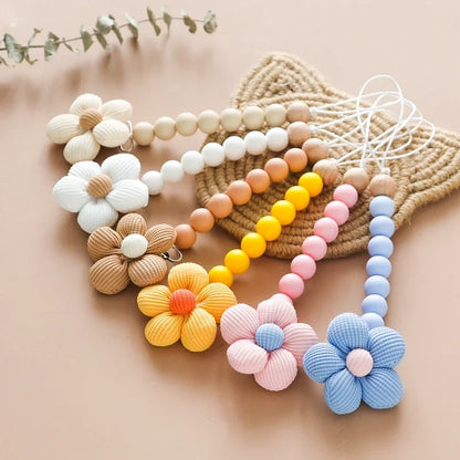 Baby Silicone Flower Pacifier Chain