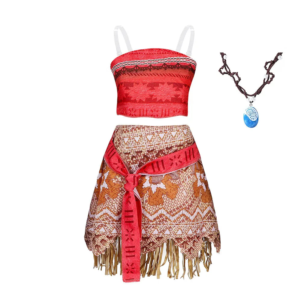 Girls Moana Two Pieces Costume (Age 3-14YRS) Moana 04