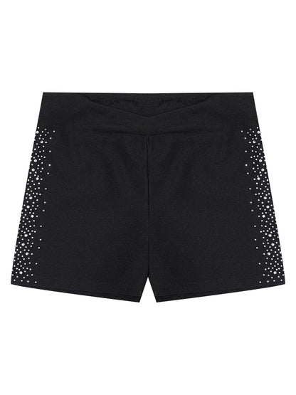 Girls Rhinestones Dance Shorts (Age 4-16 YRS)