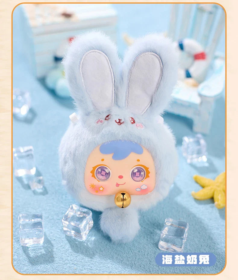 Samuel Mini Fortune Bunny & Baby Animals Blind Box - Cute Vinyl Plush Doll Bag Charm Set, Adorable Girl's Gift Collection